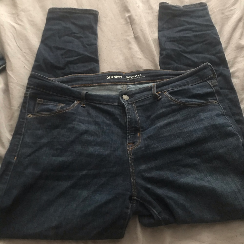 Old Navy mid rise Rockstar jeans 14, skinny jeans